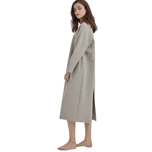 Nap Loungewear Straight Lounge Midi Dress OS Gray Cotton Blend - Picture 1 of 13
